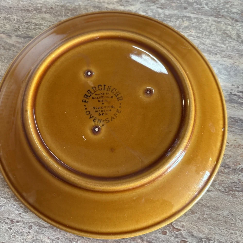 Vintage Franciscan Pottery Wheat Harvest Golden Brown 6.25